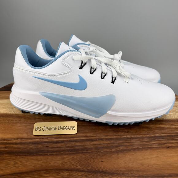 Nike Victory Pro 4 Golf Spikes Men\'s Size 15 White Psychic Blue FZ7611-101 main image 9